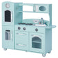 Teamson Kids - Retro Kids Toy Pretend Play Kitchen Playset with Refrigerator. Freezer. Oven and Dishwasher - Mint (1 Pcs)
