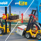 Playmobil Forklift Truck with Cargo, 22x9x20 cm, Plastic, Multicolor, Model 71528