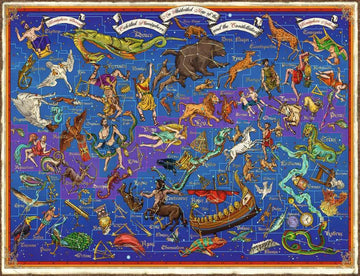 Ravensburger Constellations Jigsaw Puzzle - 2000 Piece Stellar Zodiac Map Puzzle | Unique Softclick Technology | Bright, Glare-F