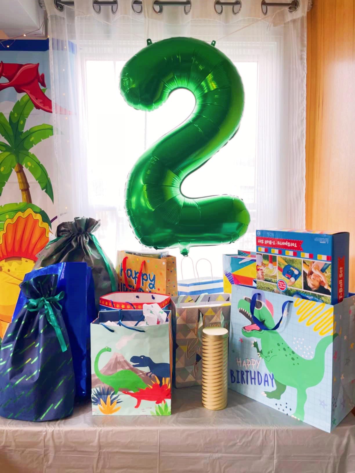 40 Inch Dark Green Number 2 Balloon, Two Balloon Number 2Nd 12 21St Birthday 2025 Party Decorations For Celebration Graduations