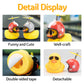 Wonuu Rubber Duck Toy Car Ornaments Yellow Duck Car Dashboard Decorations Cool Glasses Duck With Propeller Helmet (Red Hat White