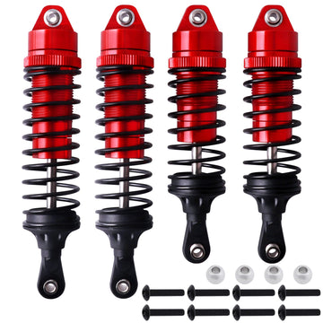 Aluminum RC Shocks for 1/10 Traxxas Slash 4x4 Rustler 4X4 VXL Shocks Stampede 4X4 Shocks Hoss 4X4 Monster Truck,Front & Rear, Re