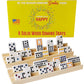 Wooden Domino Train Domino Trays - 8 Solid Wood Domino Holders with 3 Tilted Rows for Ideal Visibility - Domino Holders for Domino Game  Mexican Train Dominoes  Chickenfoot Dominoes  Cuban Dominoes