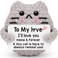 Tgifglonyi Birthday Gifts For Him Her Boyfriend Girlfriend Wife Husband Birthday Gift Ideas, Handmade Crochet Positive Cat I Lov