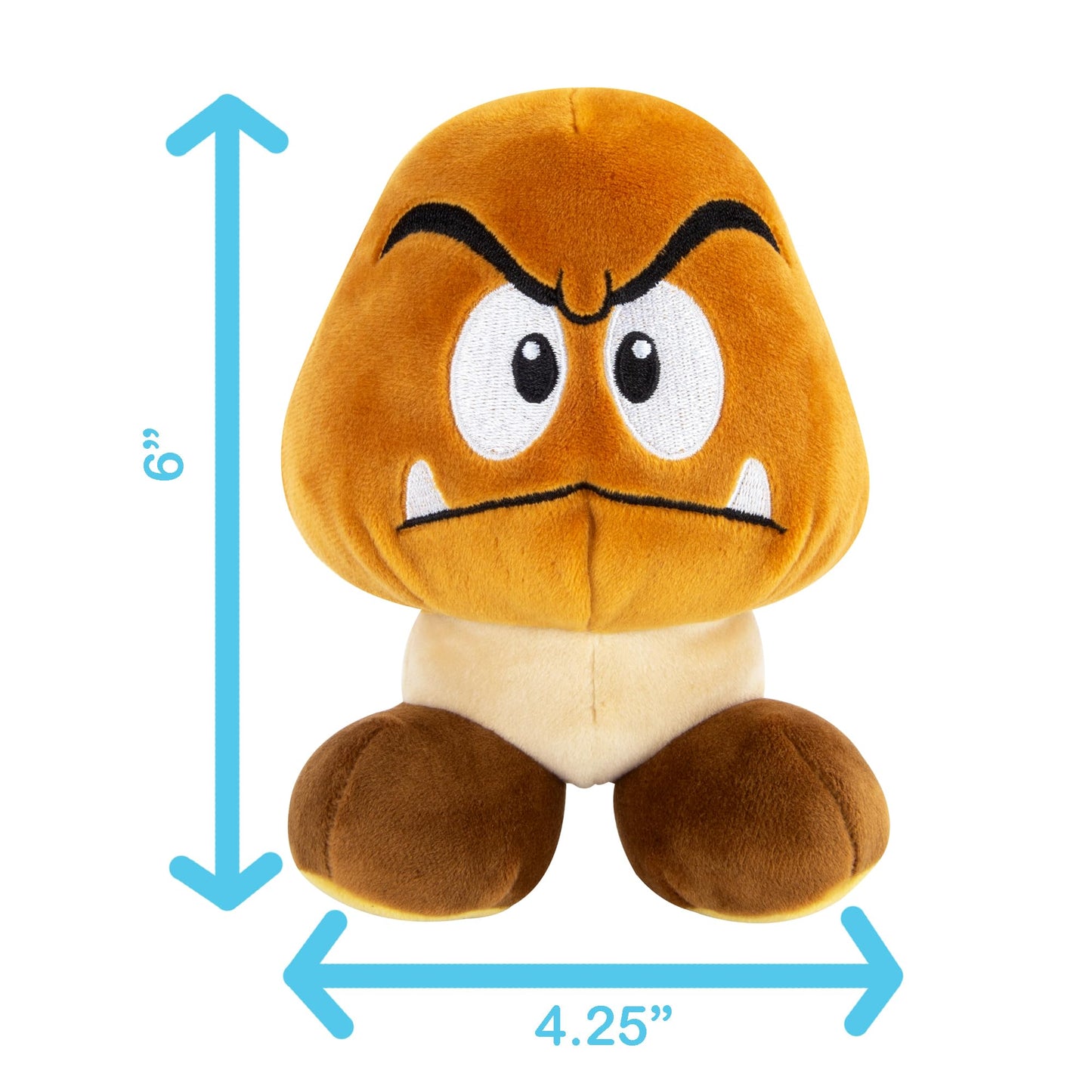 Club Mocchi Mocchi- Super Mario Plush - Goomba Plushie - Squishy Mario Toys - Plush Collectible Mario Figures - Soft Plush Toys