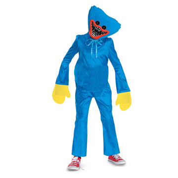 Disguise Huggy Wuggy Costume For Kids, Official Poppy Playtime Costume With Headpiece, Child Size (10-12)