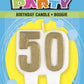 Unique Party Supply, 2 x 2, Gold 50th Birthday