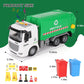 Mscredse 11.8'' Garbage Truck Toy With Dumping Function, Friction Powered Trash Truck Toy, Sound And Lights For Age 3-7 Years Ol
