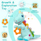 Baby Dino Plush Soft Stuffed Animal Toy For 0-3-6-12+ Months,Infant Musical Toy With Rattle,Squeaker,Sensory Crinkle,Teether & T