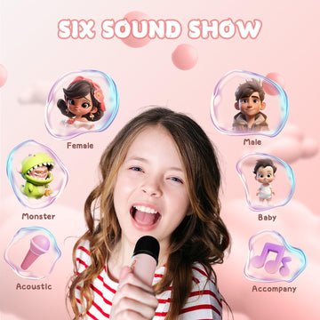 Mini Karaoke Machine, Karaoke Machine For Kids Toys, Mini Karaoke Machine With 2 Wireless Microphones, Birthday Gift For Girls B