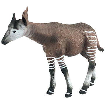 Funshowcase African Jungle Animals Male Okapi Toy Figure Realistic Plastic Figurine Height 3.5-Inch