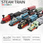 Corper Toys Mini Train Toy Die-Cast Pull Back Steam Train Model Set Assorted Styles For Kids Boys - 4 Packs (16 Pieces)