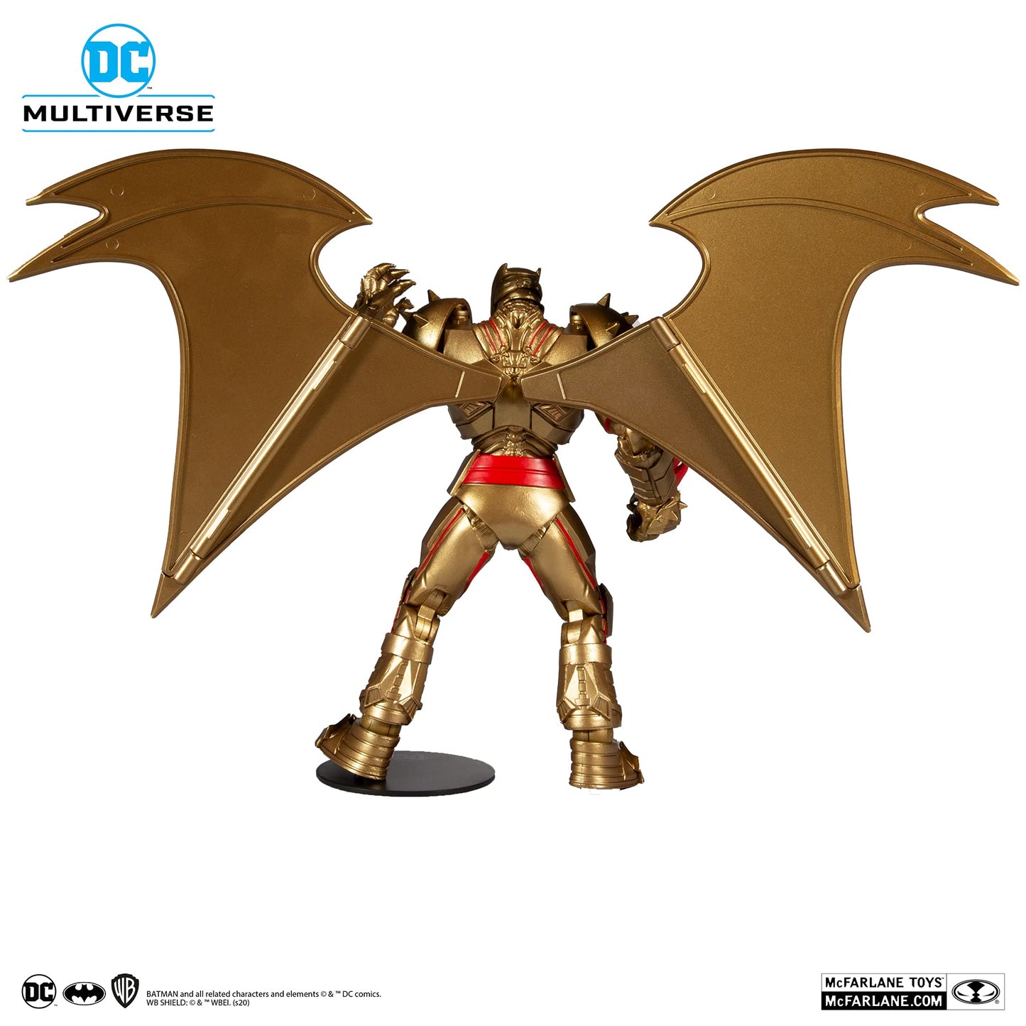 McFarlane Toys DC Multiverse Hellbat Gold Edition Action Figure, 7" Size, Plastic Material, Model 15174-9, Stunning Gold Finish