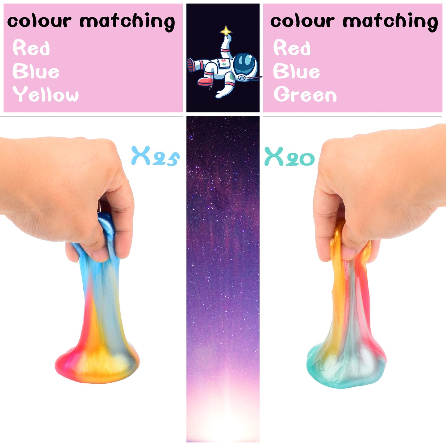 Slime Party Favors  45 Cup Galaxy Slime for Easter Basket Fillings  Non Sticky Mess-Free  enhanced Stress Relief Toy for Kids Girls Boys  Goody Bag Stuffers  Birthday Gifts and Classroom Rewards
