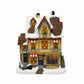 MOMENTS IN TIME Christmas Village 30-Piece Miniature Set with LED Lights, Handcrafted Polyresin Houses & Figurines, Model NM-X18080AA-S30