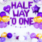 Jevenis Purple Half Way To One Balloons Half Way To One Decoration Half Birthday Decoration Half Birthday Balloons Half Birthday Party Supplies