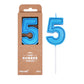 PHD CAKE 2.76 Inch Luxe Blue 5 Number Birthday Candles, Blue Number Candles, Cake Number Candles, Party Celebration