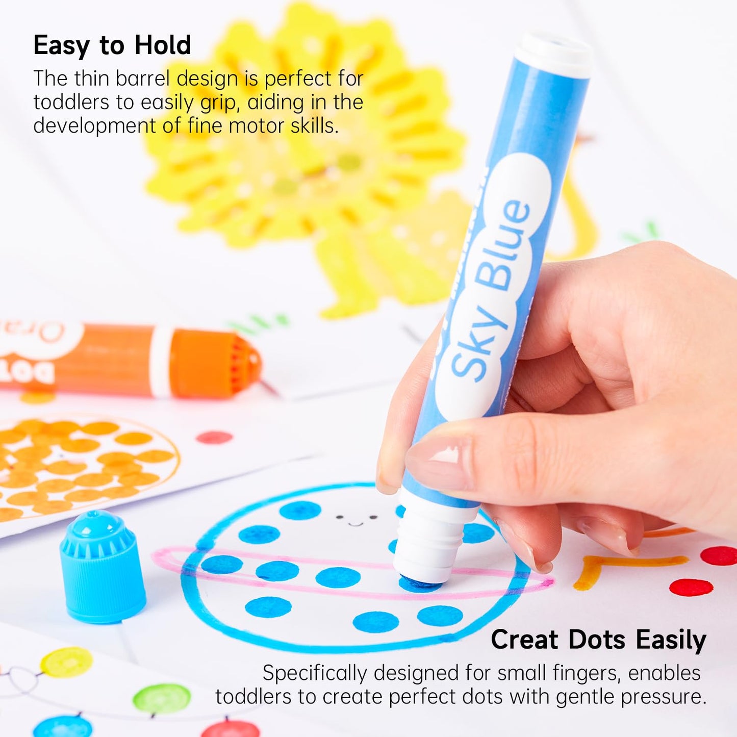 Shuttle Art Dot Markers, 36 Colors Washable with 135 Activity Sheets, 5 Activity Books, Fun Art Supplies for Kids Toddlers and P