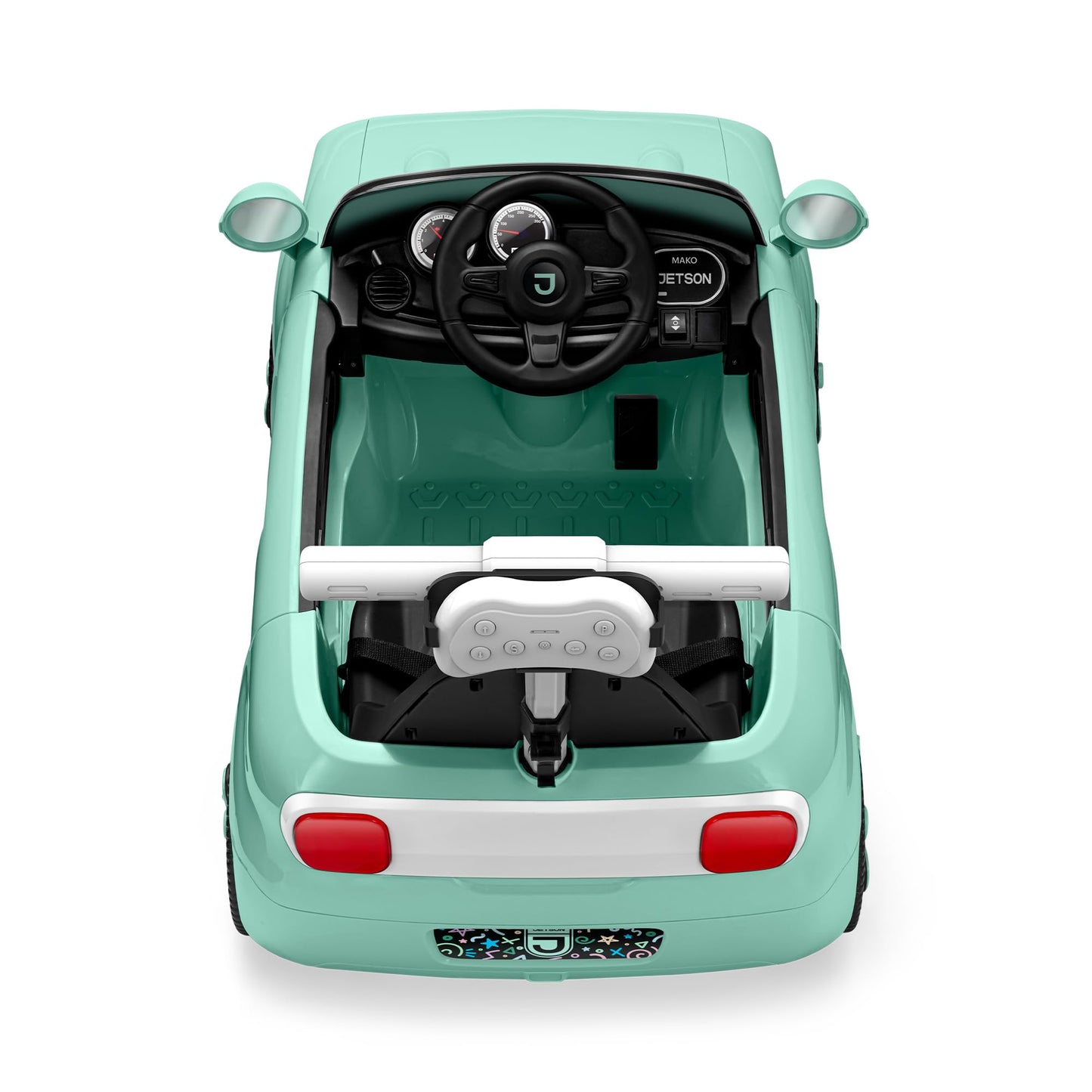 Jetson Mako Kids Electric Motor Assist Push Car, 3 Modes: Push, Drive Or Remote Control, Top Speed Of 3 Mph, Seatbelt, Headlight