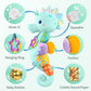 Sumobaby Infant Baby Musical Stuffed Animal Activity Soft Toys With Multi-Sensory Crinkle, Rattle And Textures, For Tummy Time Newborn 0-3-6-12 Months Boys, Girls, Seahorses, Blue