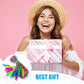 Honoson 100 Pcs Rainbow Jump Rope Bulk Valentines Day Gifts 7.8Ft Nylon Stripe Ropes With Handle Adjustable Colorful Party Favor