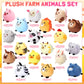 Halloscume 18 Pcs Mini Stuffed Animals Bulk 3.15 Inch Small Plush Forest Farm Jungle Animal Toys Keychains Set For Birthday Gift