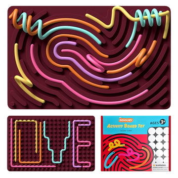 Sensory Fidget Toys For Kids,Silicone Sensory Activity Board For Stress, Anxiety, Adhd & Autism, Soft Worry Toys For Calm Down C