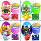 Waybla Dinosaur Butter Slime Kit for Kids - 4-Pack Colorful Butter Slimes with Glitter  Dinosaur Figurines  and Plastic Eggs - Sensory Toy  Party Favors  Birthday Gifts  Easter Basket Stuffers Fillers
