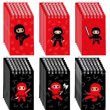 Zhanmai 48 Pcs Ninja Theme Secret Notebooks Spiral Notebooks Ninja Mini Notepads for Students, Detective Spy Theme Parties, Secr