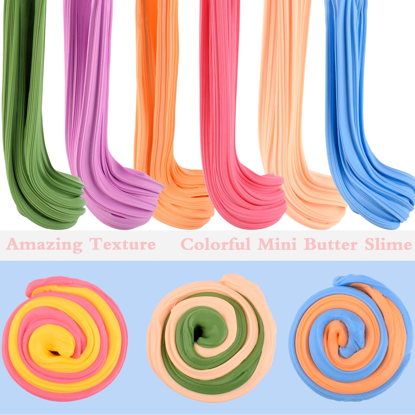 64 Pieces Mini Slime kit Butter Slime Party Favors  Slime Bulk Toy for Classroom Prizes  Christmas Stocking Stuffers  Goodie Bag Stuffers for Kids Boys Girls  Ideal Birthday Easter Filling Gifts