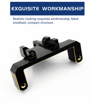 HOPLEX RC Servo Mount Bracket Brass Steering Servo Mount Bracket for ES08MA II Servo Upgrade Parts for Axial SCX24 RC Car Crawle