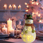 Lihome Snowman Decorations - Led Ceramic Snowman Christmas Decorations For Bedroom Unique Gifts For Mom Grandma