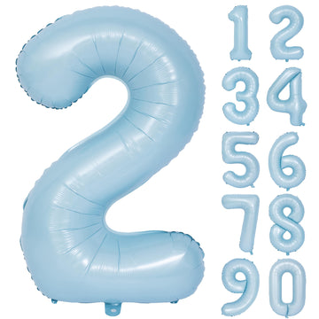 40 In Matte Blue Number Balloons Helium Foil Mylar Balloon Birthday Party Banquet Decoration Digital 2