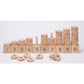 Yellow Door Number Stacker - Count & Learn Toy, Wood, Natural Shades, 2.17"H x 10.24"L x 9.84"W