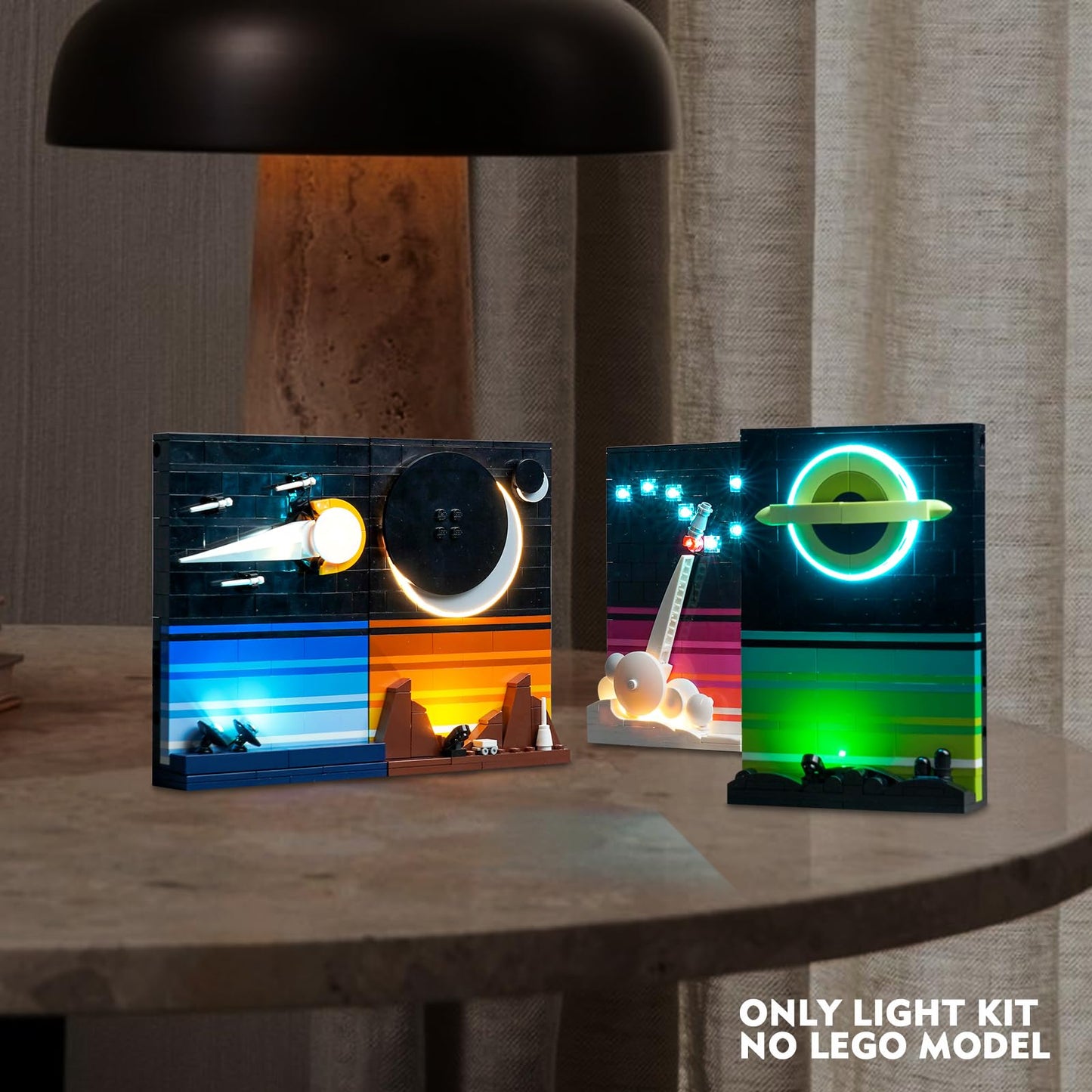 Vonado Light Kit Compatible With Lego Tales Of The Space Age, Voice Control Lighting Compatible With Lego Space Age 21340 Building Set (No Model), Diy Creative Decor 21340 Lights (Only Lights)