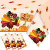 Thanksgiving Tablecloth 3 Pcs Fall Table cloths Rectangle Maple Leaf Pumpkin Turkey Table cloth Autumn Tablecover for Thanksgivi