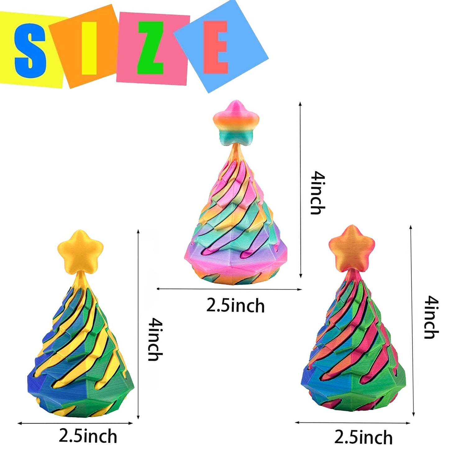 3 Pack Spiral Cone Fidget Toy, Pyramid Passthrough Sculpture, Mini Cones Pass Through Pyramid Fidget Toy For Stress And Anxiety