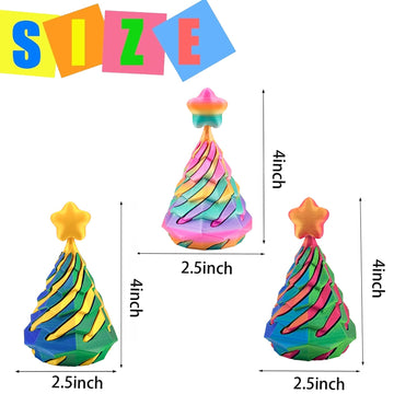 3 Pack Spiral Cone Fidget Toy, Pyramid Passthrough Sculpture, Mini Cones Pass Through Pyramid Fidget Toy For Stress And Anxiety