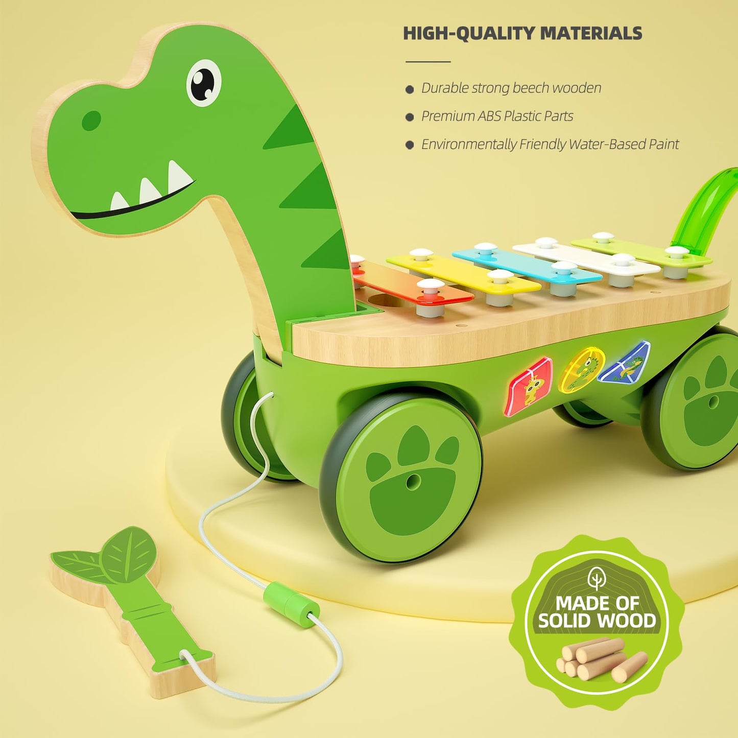 Baby Xylophone Musical Car Toy For Toddlers, Dinosaur Truck Toys For 18M+ 2 3 Years Old Kids, Best Christmas Birthday Gifts For