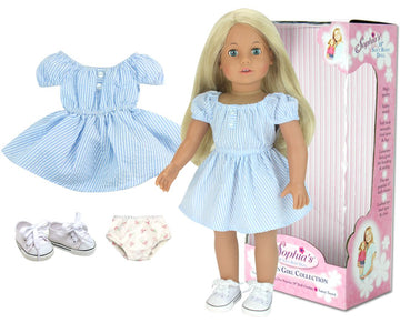 Sophia'S 18 Inch Doll, 18 Inch Blonde Doll, Jointed Arms/Legs & Soft Body
