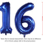 40Inch 16 Balloon Numbers Navy Blue Number 16 Balloons Self-Sealing For Birthday Party Decorations And Supplies Anniversary Part