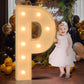 3Ft Marquee Light Up Letters, Large Marquee Letters P For Party Decorations, Big Baby Letters For Baby Shower Birthday Party Dec