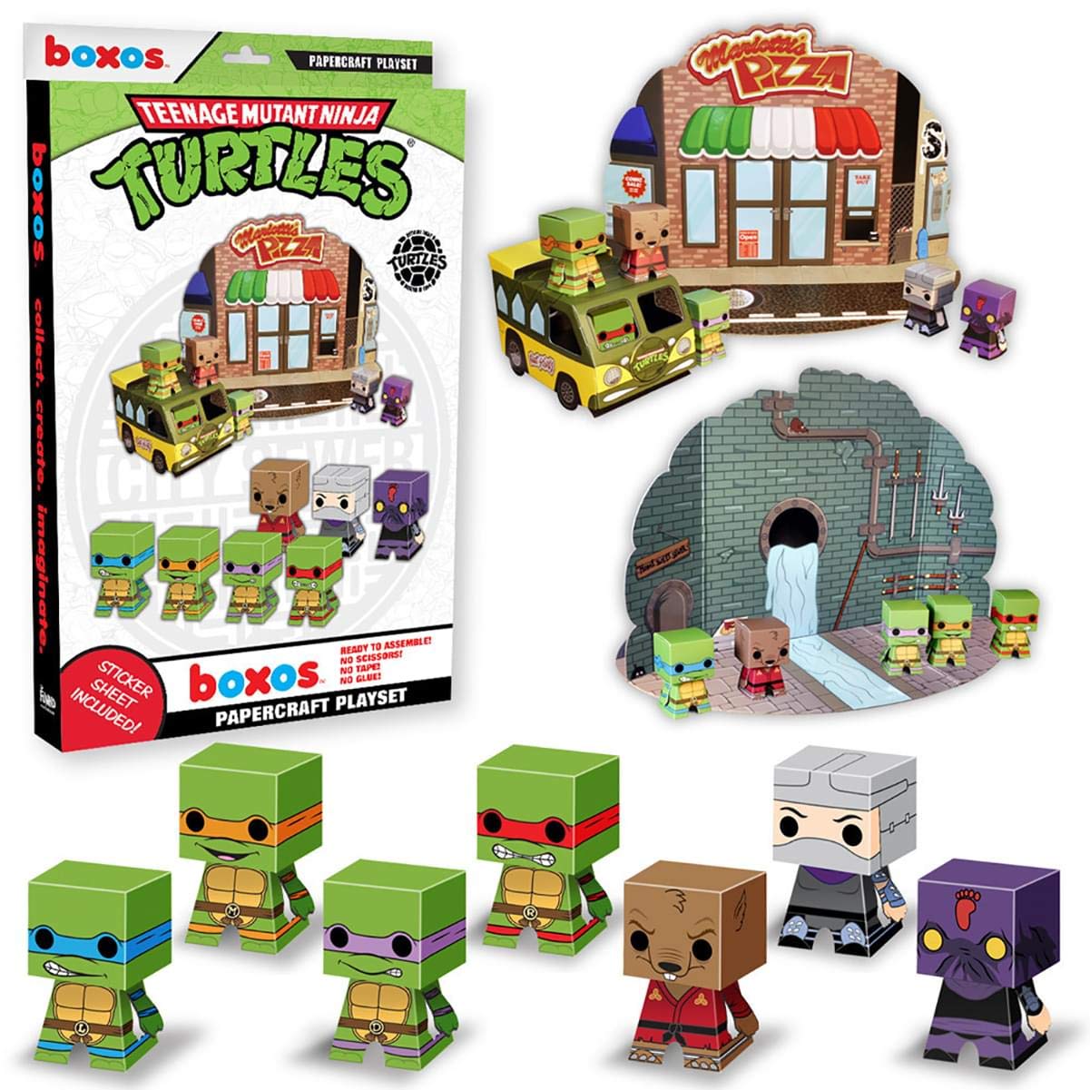 Funko Teenage Mutant Ninja Turtles Papercraft Playset