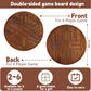 Circular Large Marble Board Game With Double-Sided Painted Wooden Fast Track Board Game With 30 Marbles 6 Dice4-Player Game 6-Pl