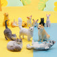 Recur Cats And Dogs Animal Figurines Desk Pets Miniature Figure Cake Topper, 100% Hand-Painted, Mini Pets Figure For Kids - 12 Pcs