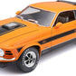 Maisto - 1/18 Scale Model Compatible With Ford Compatible With Mustang Mach-1 1970 Die-Cast Sports Car Scale Model (Orange)  mature-themed