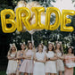Toniful 40 Inch Large Gold Bride Balloons, Giant Jumbo Helium Foil Mylar Big Bride Balloons Banner For Wedding Marriage Bridal S