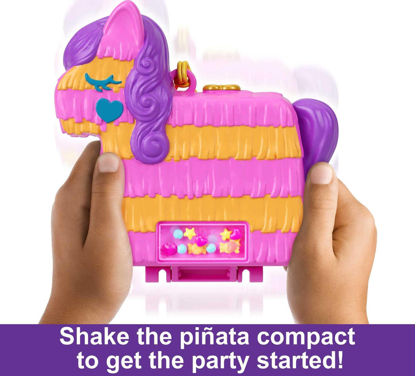 Polly Pocket Compact Playset  Pinata Party with 2 Micro Dolls & Accessories  Travel Toys with Surprise Reveals