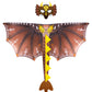 D.Q.Z Toddlers Dinosaur-Dragon-Wings Costume for Kids with Mask, Dino Cape Boys Dress Up Birthday Party Toys Gifts (Brown)