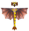 D.Q.Z Toddlers Dinosaur-Dragon-Wings Costume for Kids with Mask, Dino Cape Boys Dress Up Birthday Party Toys Gifts (Brown)